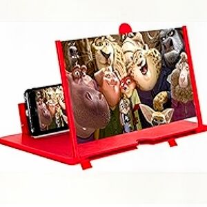 MOBILE PHONE 3D VIDEO AMPLIFIER SCREEN, Enlarge Screen (New In Box) Color Red